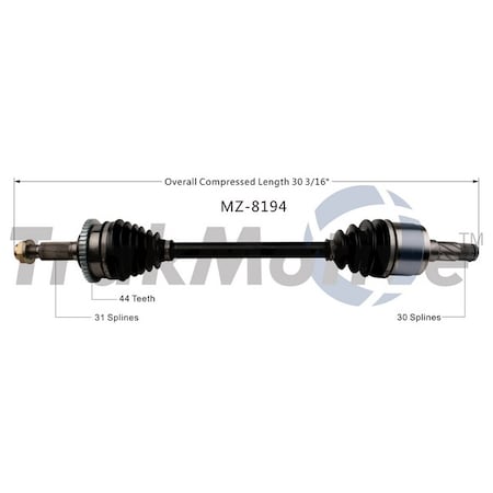 Surtrack Axle Cv Axle Shaft, Mz-8194 MZ-8194